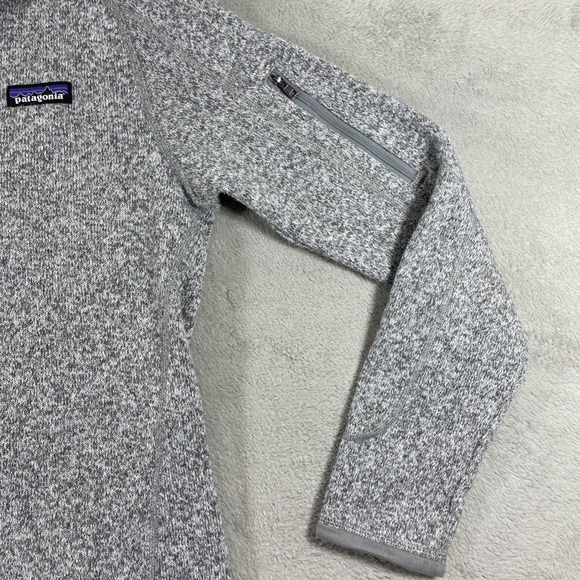 Patagonia Sweater Adult Small Gray 1/4 Zip Fleece Pullover LS Outdoor Preppy - Picture 7 of 16